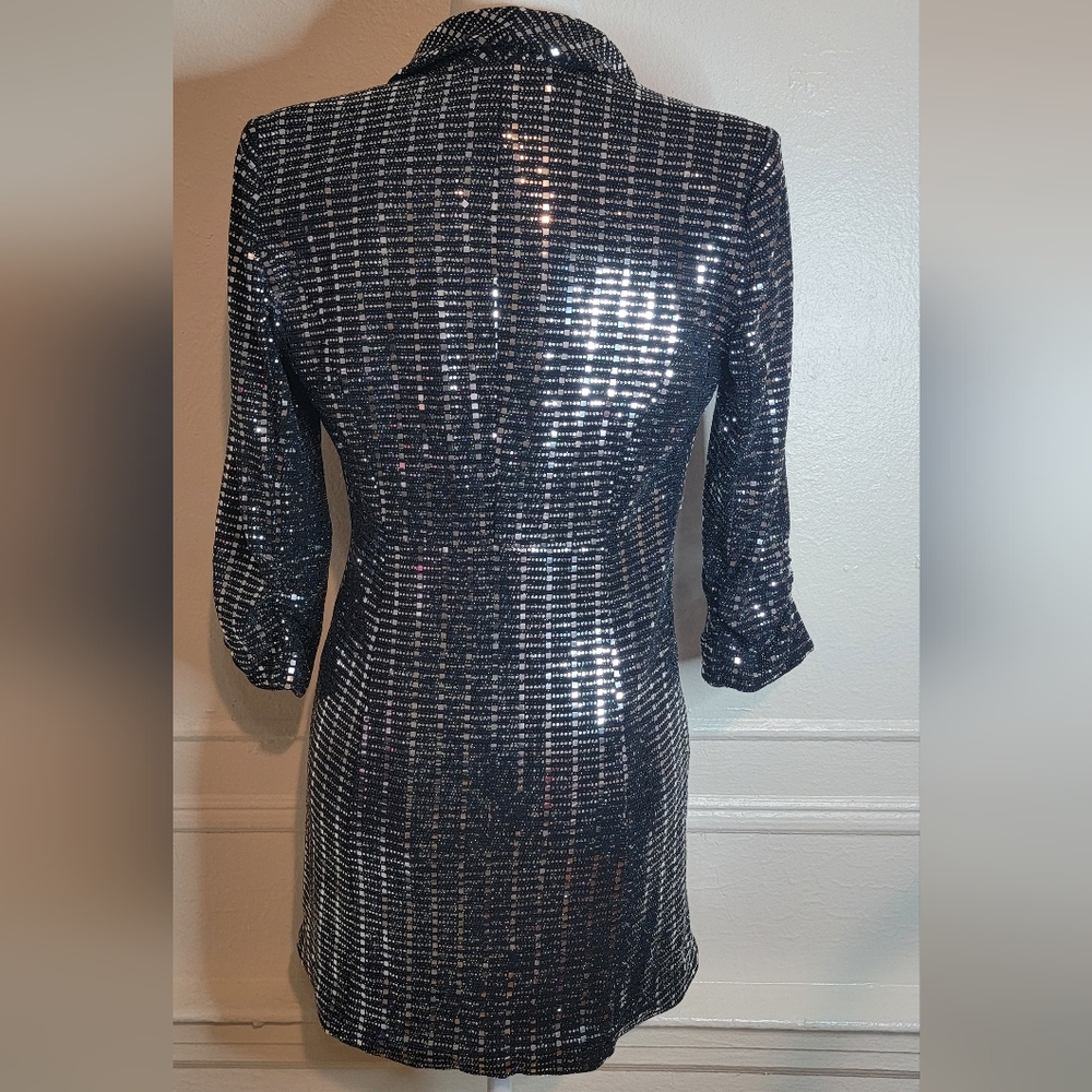 Forever 21 Black and Silver Sequin Dress - Picture 5 of 7